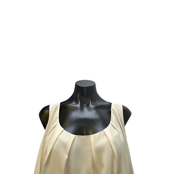 NWT Lafayette 148 Cream Tank w/Pleated Front Size 18 - Picture 3 of 8